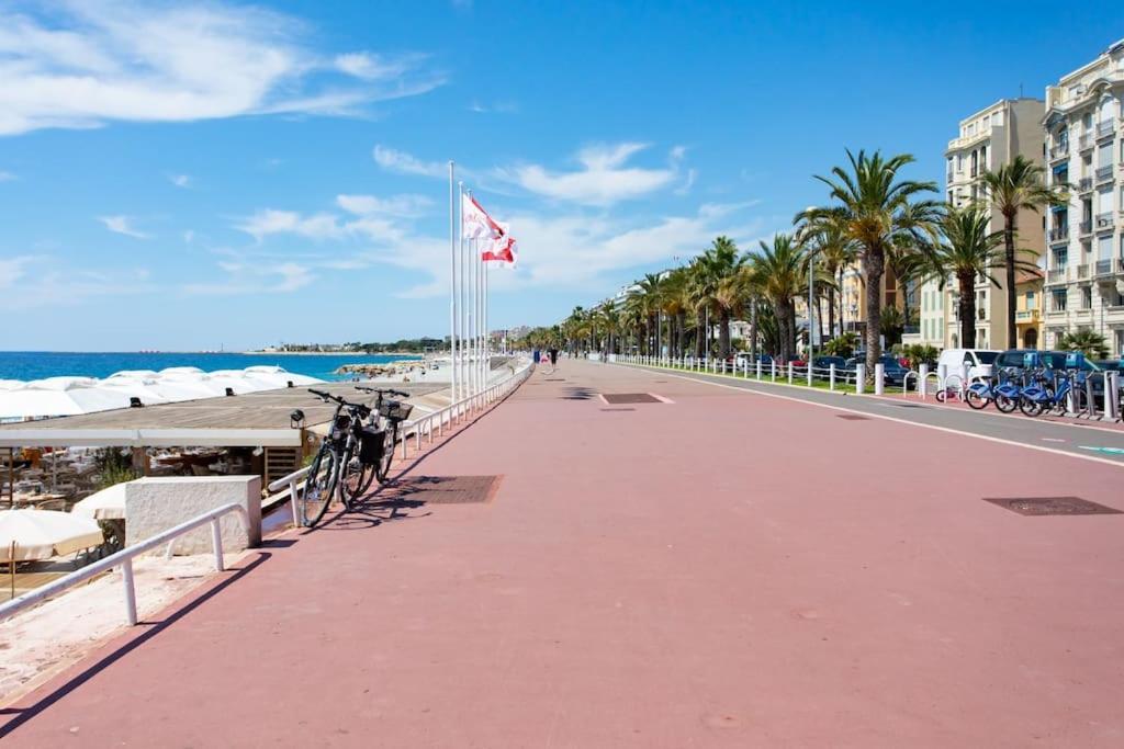 #43 Design Studio Terrace Ac Wifi Sea View 1Min Beach Nizza Exterior foto